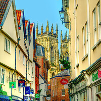 Buy canvas prints of York Minster From Low Petergate by Alison Chambers