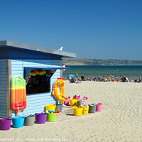 Buy canvas prints of Colourful Weymouth Beach by Alison Chambers
