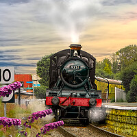 Buy canvas prints of Watchet Steam Train by Alison Chambers