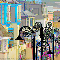 Buy canvas prints of Lyme Regis Lamp Posts by Alison Chambers