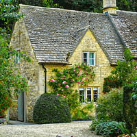 Buy canvas prints of Bibury Cottage by Alison Chambers