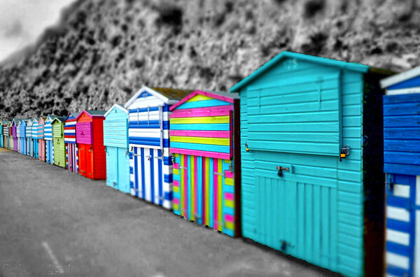 Broadstairs Beach Huts Picture Board by Alison Chambers