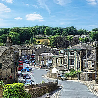 Buy canvas prints of Holmfirth Town Centre by Alison Chambers