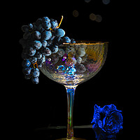 Buy canvas prints of Wine Glass Vignette  by Alison Chambers
