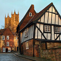 Buy canvas prints of The Crooked House Lincoln by Alison Chambers