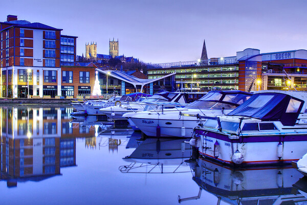 Daybreak At Lincoln Marina Picture Board by Alison Chambers
