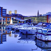 Buy canvas prints of Daybreak At Lincoln Marina by Alison Chambers