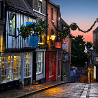 Buy canvas prints of Lincoln Steep Hill Portrait by Alison Chambers