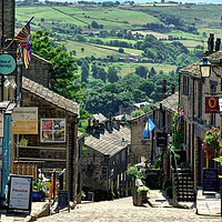 Buy canvas prints of Haworth Main Street View by Alison Chambers