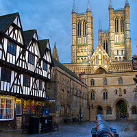 Buy canvas prints of Lincoln Cathedral Cannon Gun by Alison Chambers