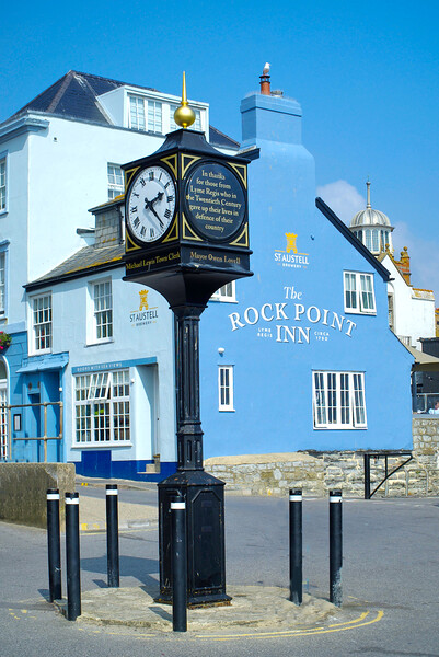 Lyme Regis Clock Tower Picture Board by Alison Chambers