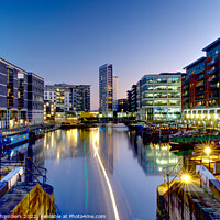 Buy canvas prints of Leeds Dock At Night by Alison Chambers