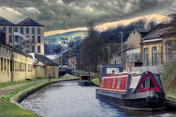 Huddersfield Narrow Canal Picture Board by Alison Chambers