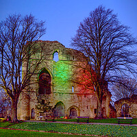 Buy canvas prints of Knaresborough Castle At Night by Alison Chambers