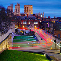 Buy canvas prints of York City Wall By Night by Alison Chambers