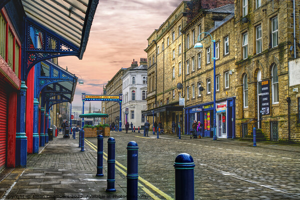 Huddersfield Open Market Picture Board by Alison Chambers