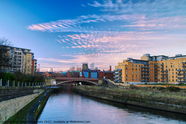 Leeds Sunset Sky Picture Board by Alison Chambers
