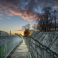 Buy canvas prints of York City Wall Sunset by Alison Chambers