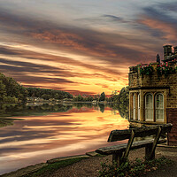 Buy canvas prints of Sunset At Newmillerdam Boathouse  by Alison Chambers