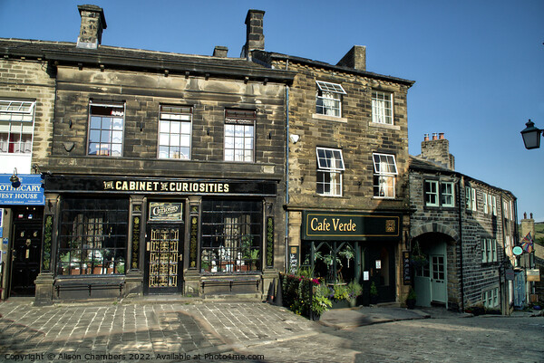 Shops Of Haworth Picture Board by Alison Chambers