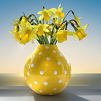 Buy canvas prints of Cheerful Daffodils  by Alison Chambers