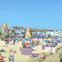 Buy canvas prints of Weymouth Beach Life by Alison Chambers