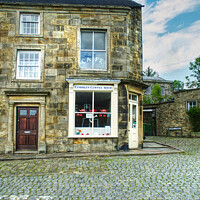 Buy canvas prints of Cobbles Coffee Shop Longnor by Alison Chambers