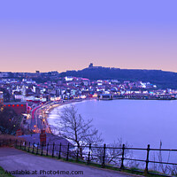 Buy canvas prints of Scarborough Blue Hour Panorama  by Alison Chambers