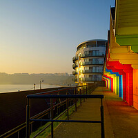 Buy canvas prints of  Scarborough Beach Huts by Alison Chambers