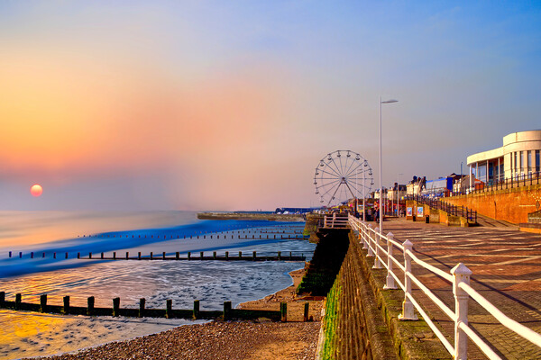 Bridlington Promenade Sunrise East Riding Of Yorks Picture Board by Alison Chambers