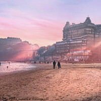 Buy canvas prints of Scarborough Beach Sunset  by Alison Chambers