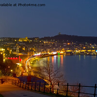 Buy canvas prints of Scarborough Nighttime Panorama by Alison Chambers