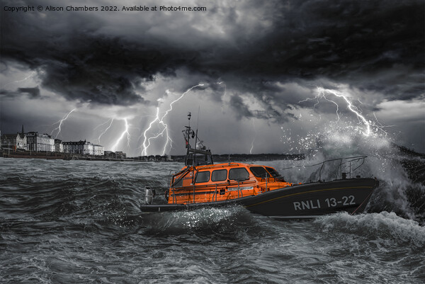 Bridlington RNLI colour selection Yorkshire Coast  Picture Board by Alison Chambers