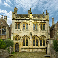 Buy canvas prints of Vicars Close Library In Wells, Somerset  by Alison Chambers
