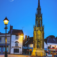 Buy canvas prints of Glastonbury Town New Moon by Alison Chambers