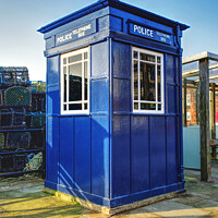 Buy canvas prints of Scarborough Police Telephone Box, North Yorkshire  by Alison Chambers