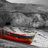 Buy canvas prints of Flamborough North Landing by Alison Chambers
