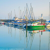 Buy canvas prints of Scarborough Harbour Serene  by Alison Chambers