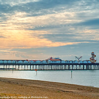 Buy canvas prints of Herne Bay Pier Sunset by Alison Chambers