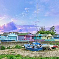 Buy canvas prints of Whitstable Beach Huts by Alison Chambers