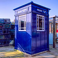 Buy canvas prints of Scarborough Police Telephone Box, Landscape by Alison Chambers