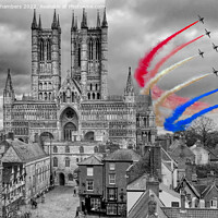 Buy canvas prints of The Red Arrows Of Lincoln Col Sel by Alison Chambers
