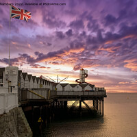 Buy canvas prints of Herne Bay Pier Sunset Sky by Alison Chambers