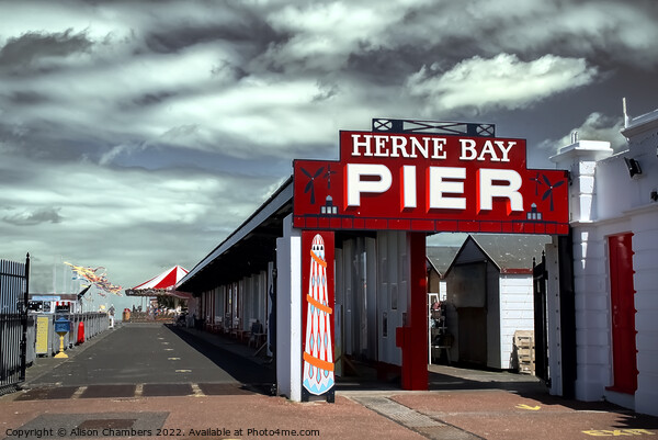 Herne Bay Pier Picture Board by Alison Chambers