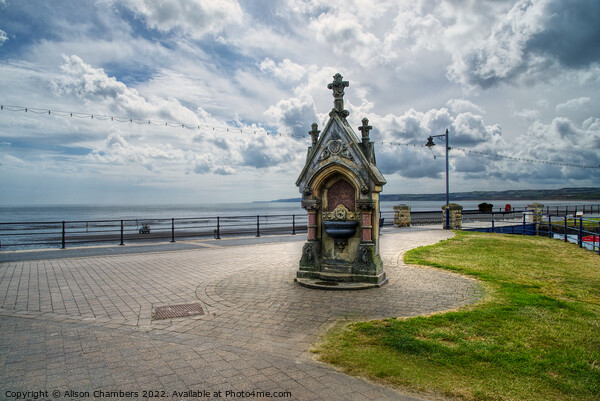 Filey Drinking Fountain Picture Board by Alison Chambers