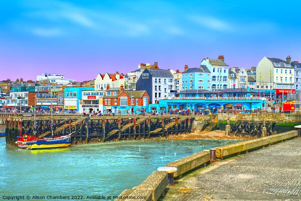 Colourful Bridlington  Picture Board by Alison Chambers