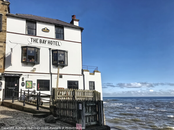 The Bay Hotel Robin Hoods Bay Picture Board by Alison Chambers