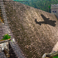 Buy canvas prints of Derwent Dam Shadow of a Lancaster by Alison Chambers