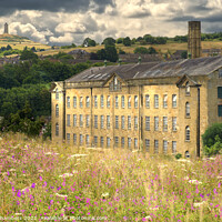 Buy canvas prints of Huddersfield Mills and Hills by Alison Chambers