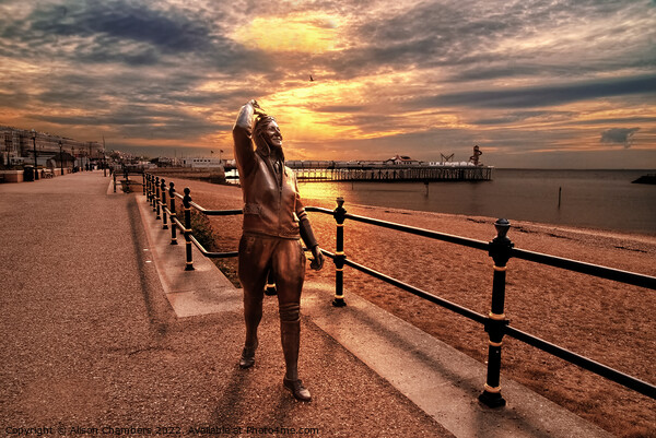 Herne Bay Sunset Picture Board by Alison Chambers